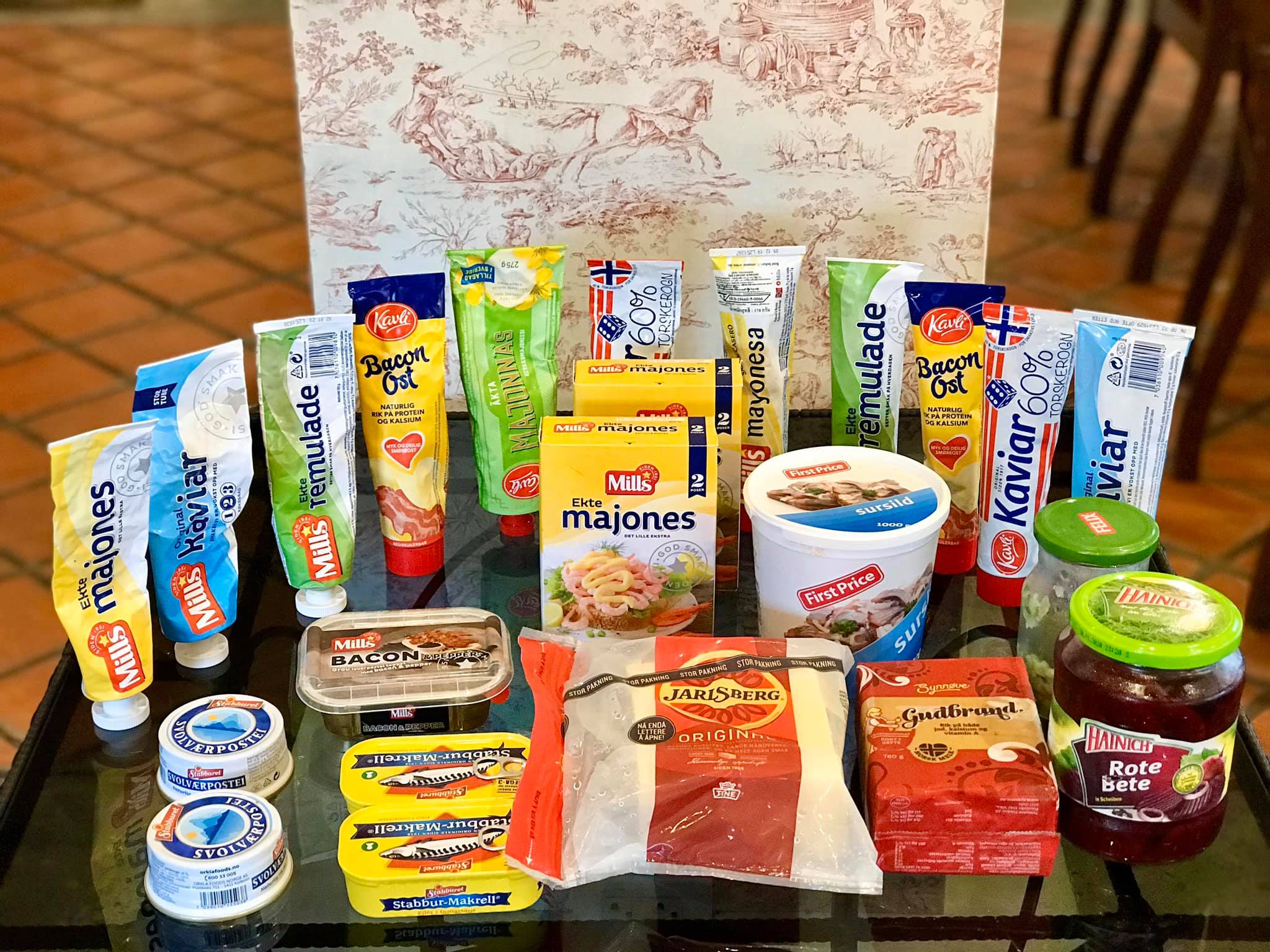 Scandinavian breakfast spread