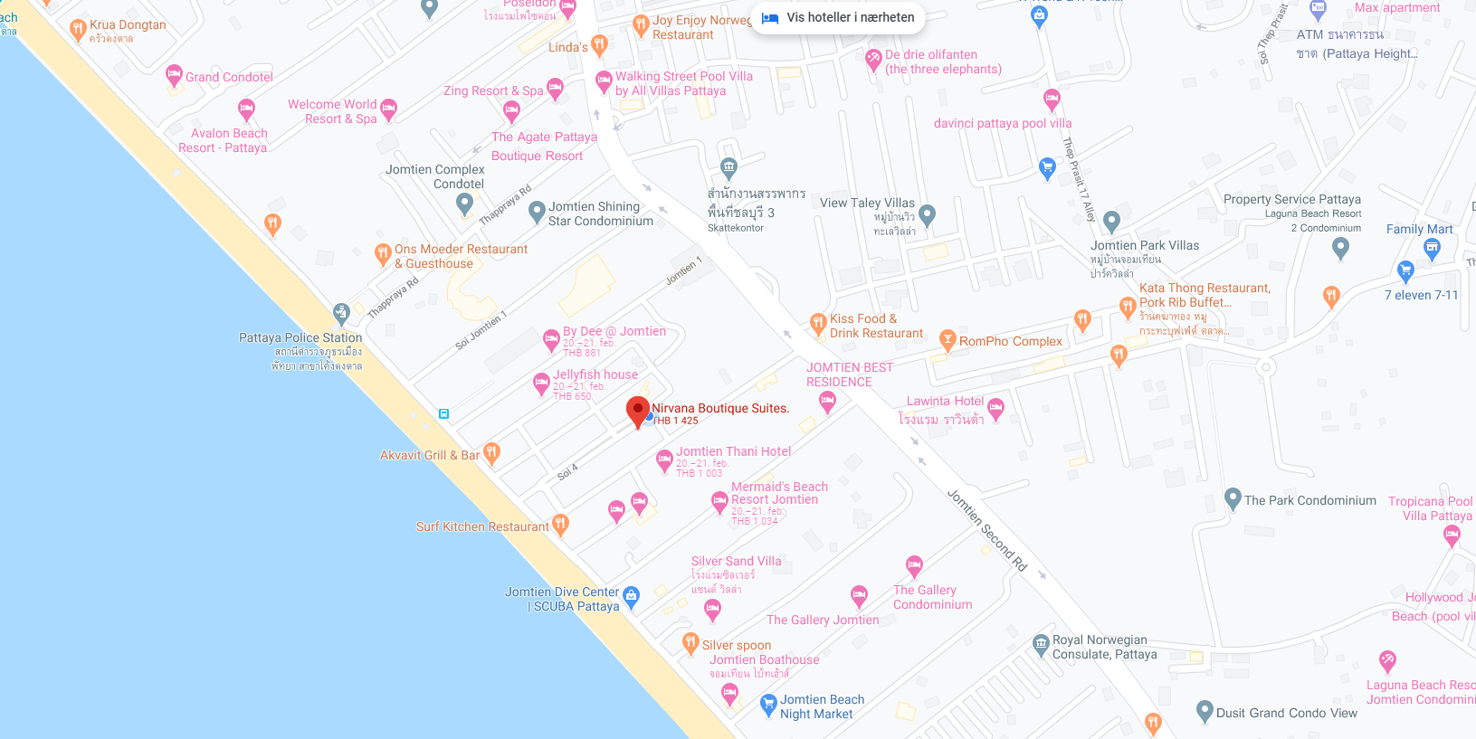 Map of Jomtien location